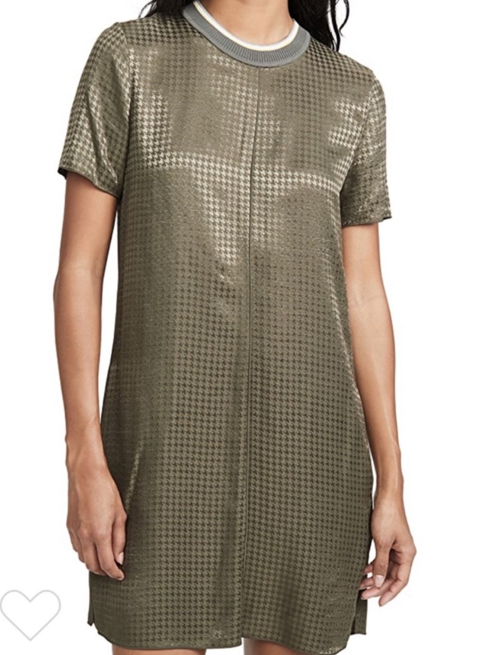 rag & bone Ali Gray Houndstooth Short Sleeve Shift Dress